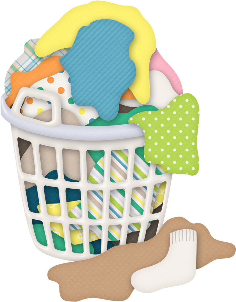Utensilios Domesticos, Motricidad Fina, Lavaderos, - Dirty Clothes Basket Clip Art (805x1024)