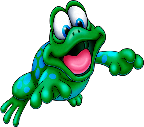 Funny Frog Cartoon Animal Clip Art Images - Frogger Frog Transparent Background (600x600)