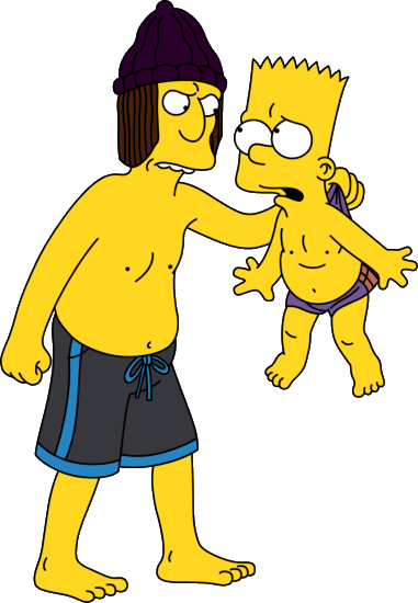 Tricky Situation By Jh622 - Bart Simpson Getting Wedgies (381x550)
