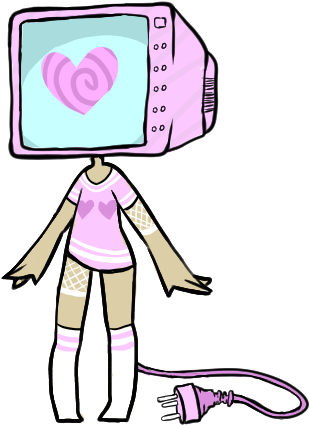 Ota Open Chibi Tv Head By Riverthesaber - Drawing (500x500)