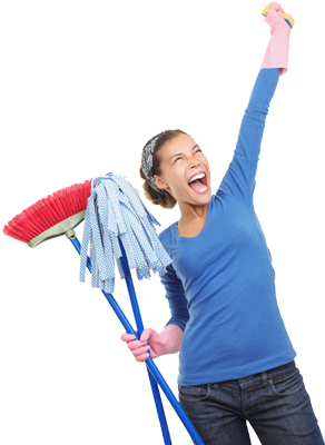 We Do Understand That Sometimes Things Go Wrong - Woman Happy Cleaning (300x400)