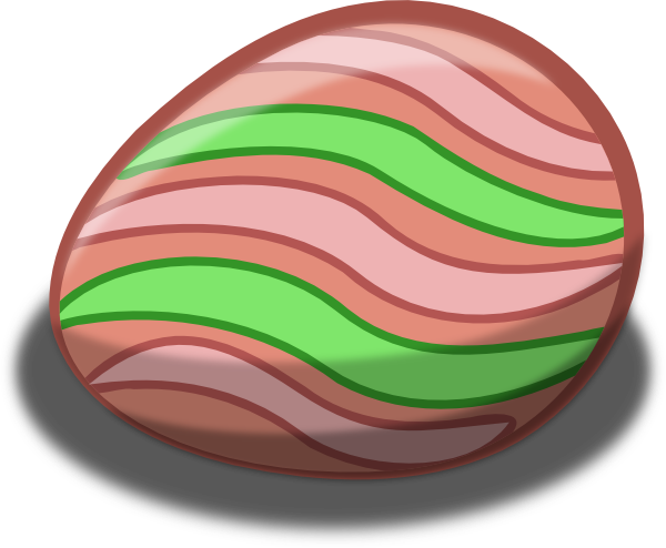 Supremacy - Clipart - Pink Green Easter Egg (600x494)