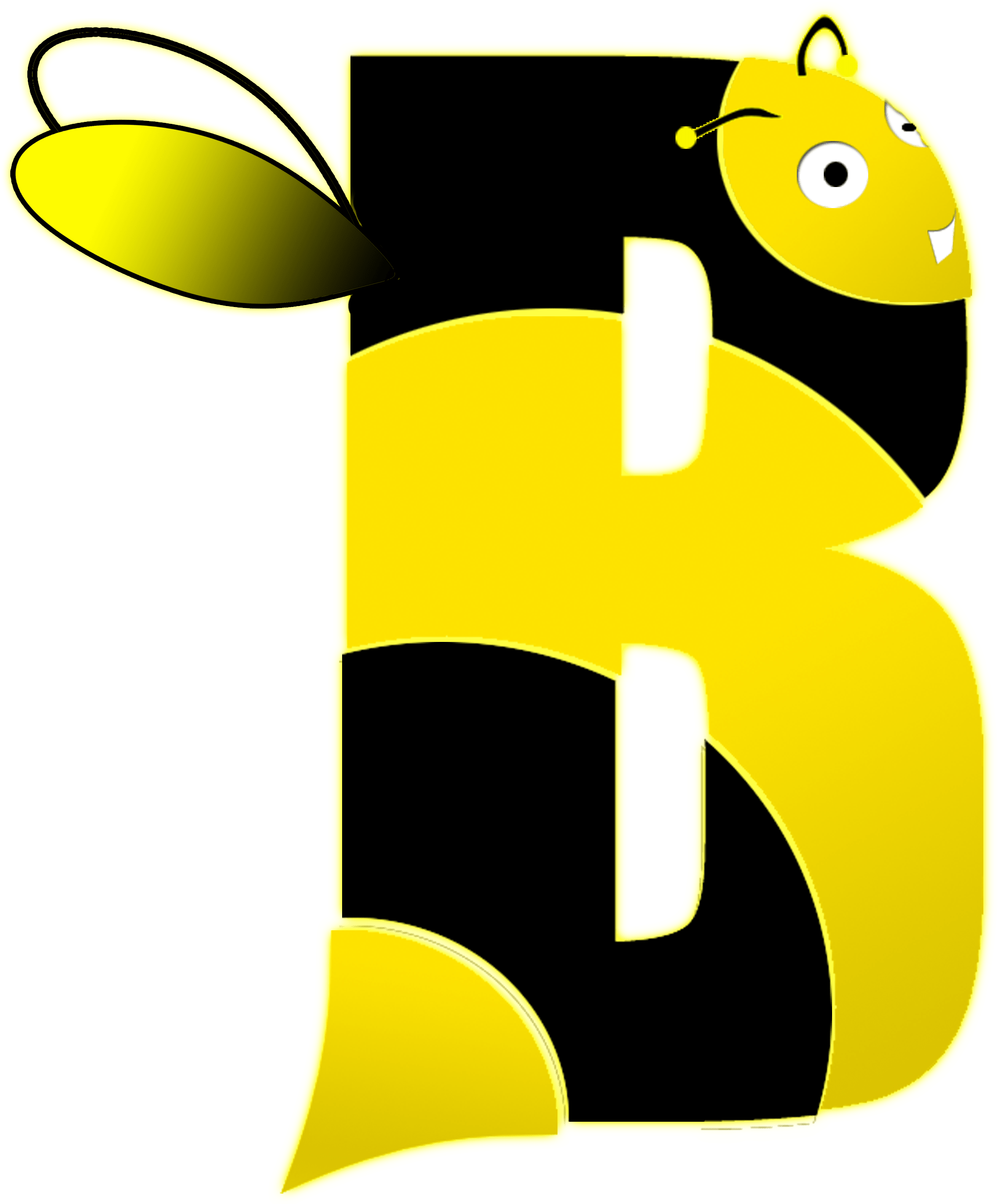 Let's Get Wordy - Bee Alphabet Letters (2294x2462)