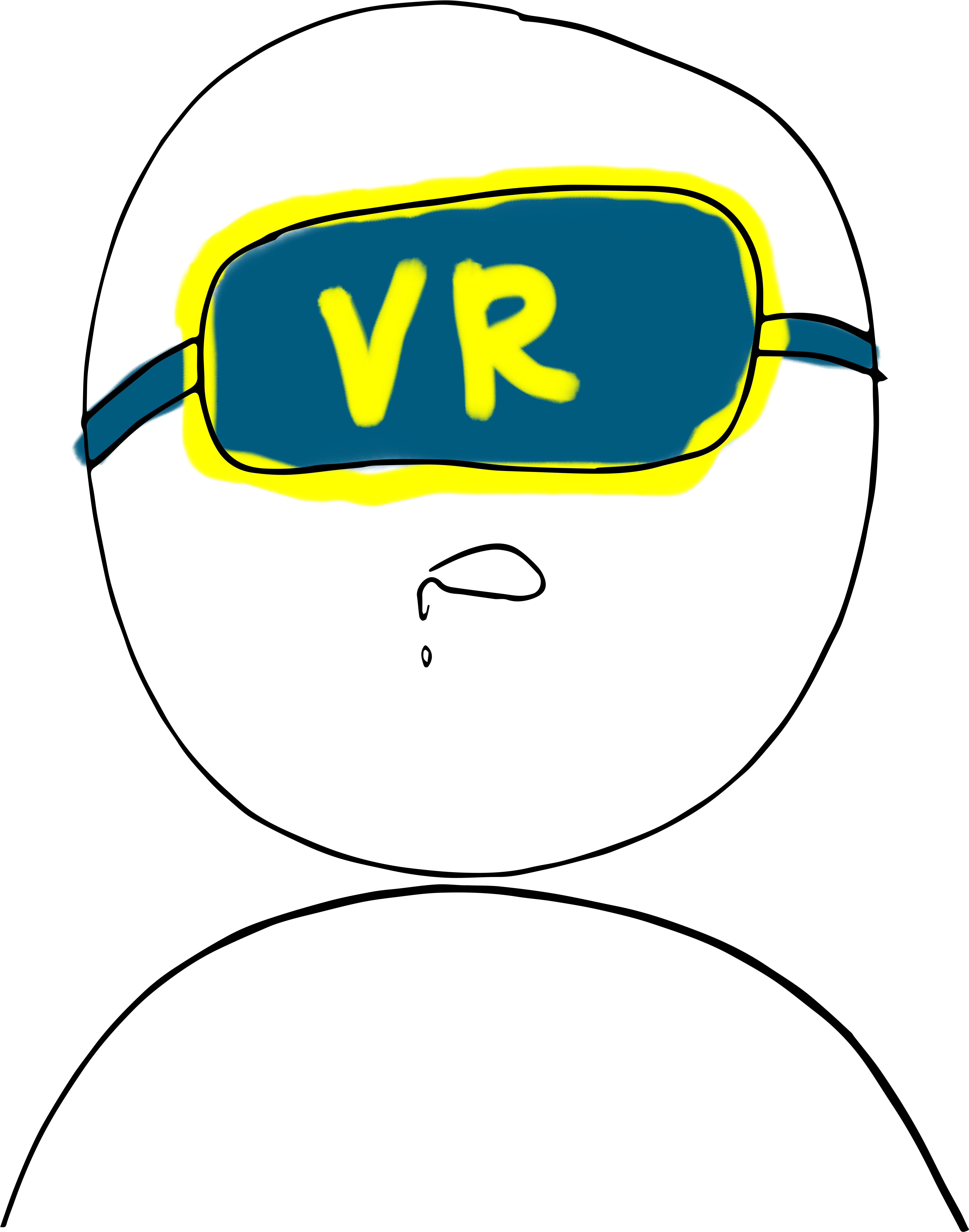 Virtual Reality - Line Art (3857x4898)