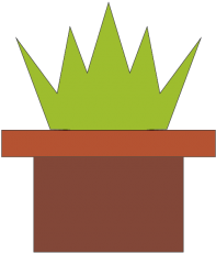 ต้นไม้กระถาง ต้นไม้ในสวน แบบ28 - Illustration (520x245)