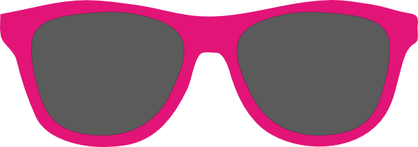 Sunglasses Clip Art At Vector Clip Art - Pink Heart Sunglasses Clip Art (600x211)