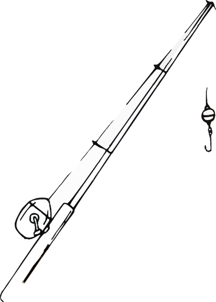 How To Set Use Fishing Pole Svg Vector - Fishing Pole To Draw (426x595)