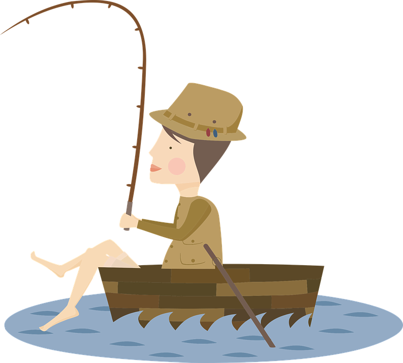 Fishing Boat Clipart Catch Fish - Cartoon Fisherman (799x720)
