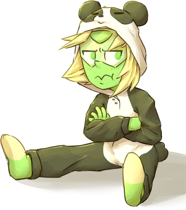 Green Vertebrate Cartoon Fictional Character - Peridot Panda (900x1000)