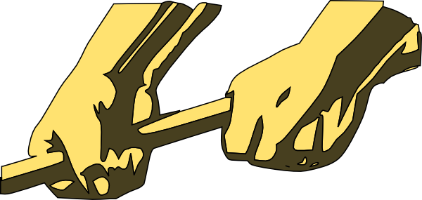Hands Holding Rod Clip Art - Working Hands Clipart (600x285)