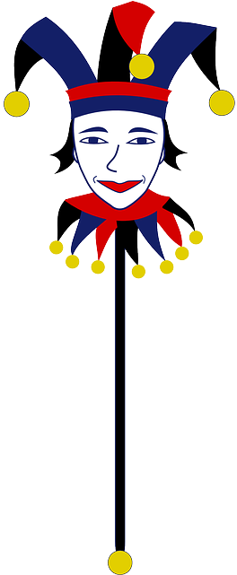 Clown, Bauble, Bells, Fool, Jester, Puppet, Rod - Jester Stick Clipart (320x640)