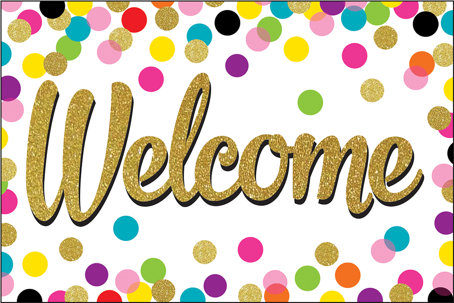 Tcr8894 Confetti Welcome Postcards Image - Postcard (900x900)