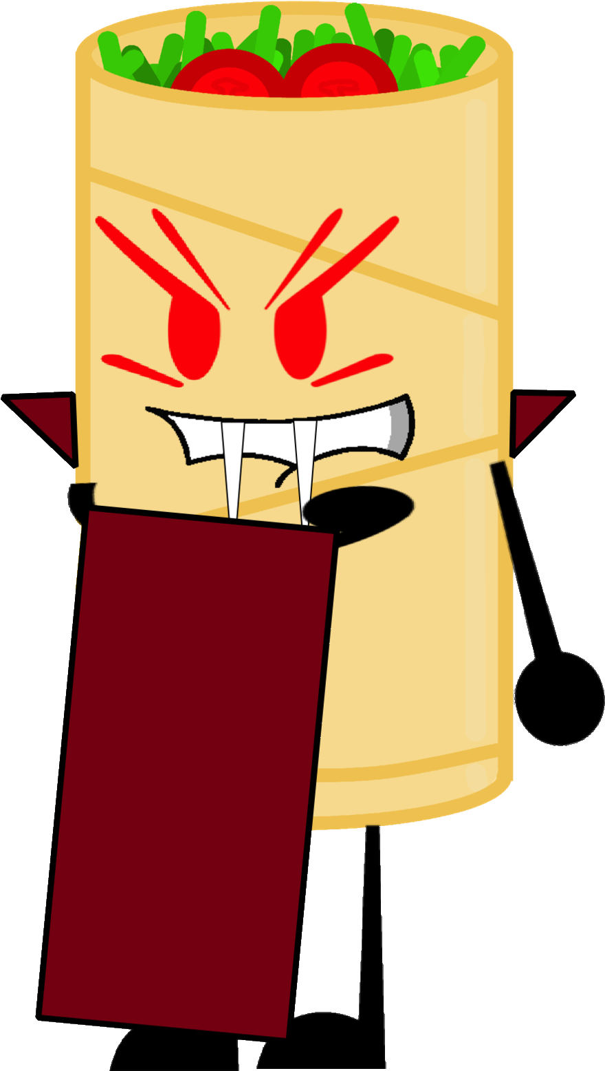 Burrito As A Vampire Vector - Vector Graphics (1024x1732)