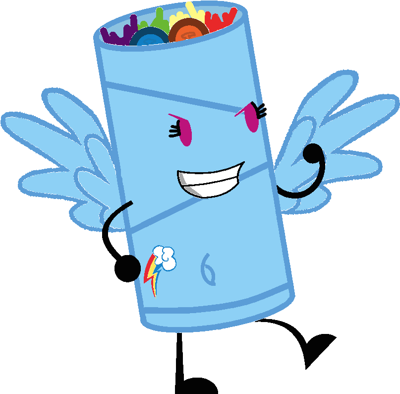 Burrito As Rainbow Dash By Thedrksiren - Bfdi Rainbow Dash (1024x854)