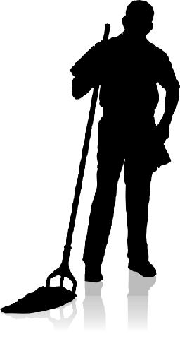No Frame - Cleaner Silhouette Png (256x490)