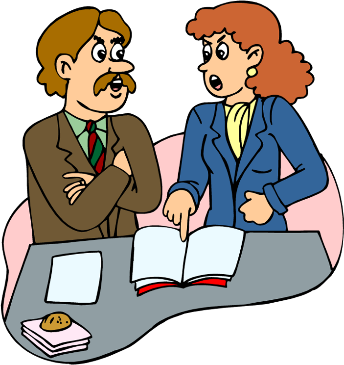 Happy Parents, Happy Children - People Arguing Clipart (716x750)