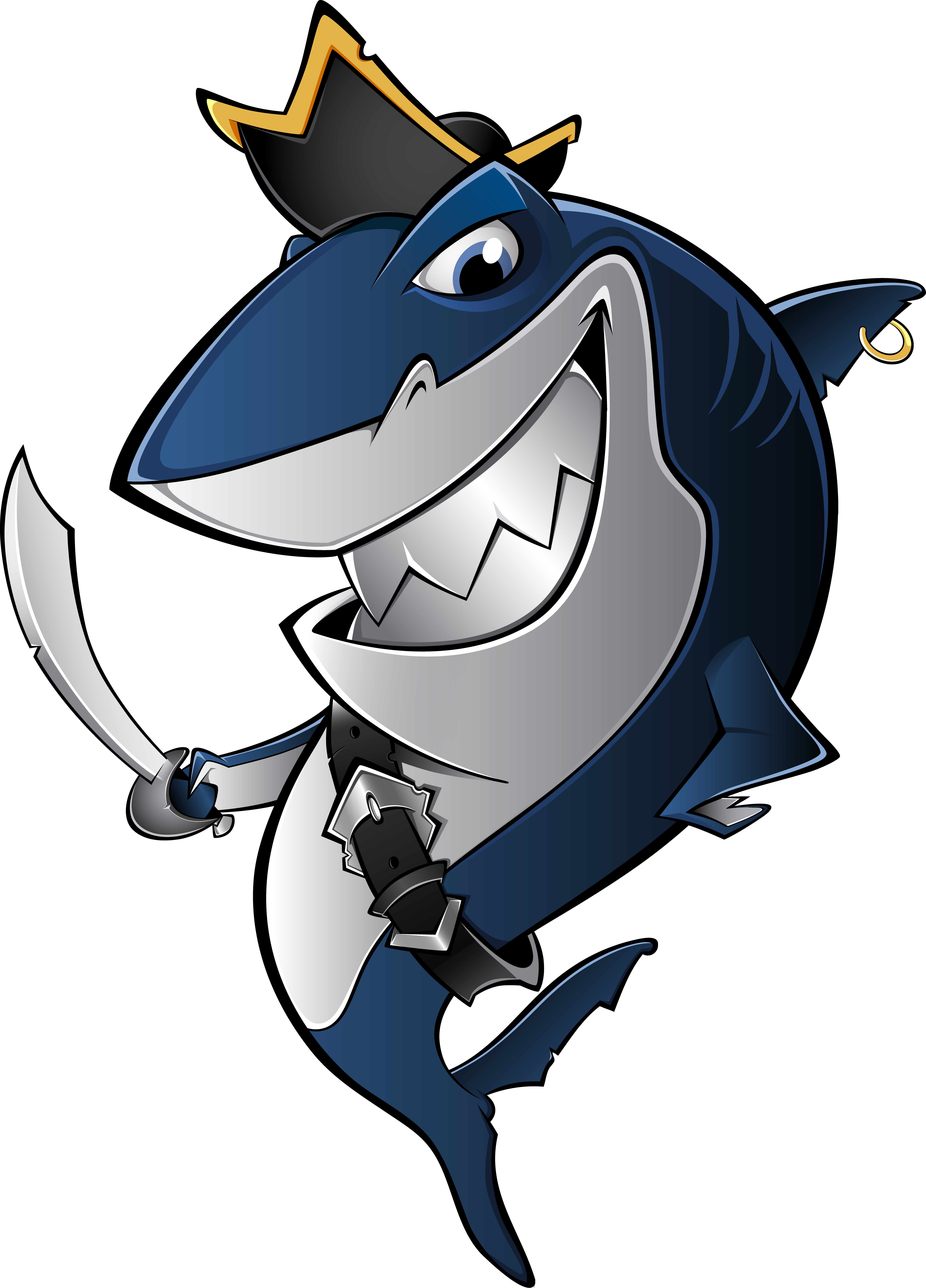 Shark Piracy Royalty-free Clip Art - Animated Sharks For Powerpoint (5646x7853)