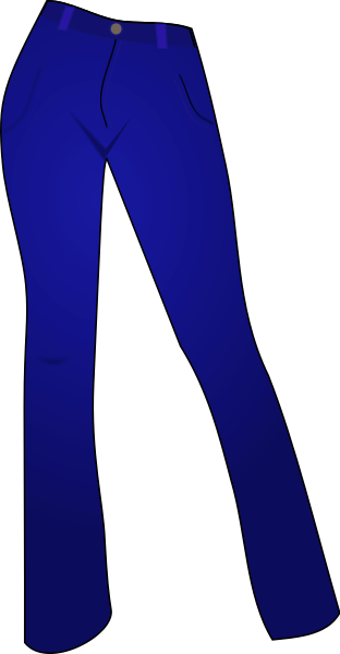 Pant - Clipart - Dark Blue Pants Clipart (312x600)