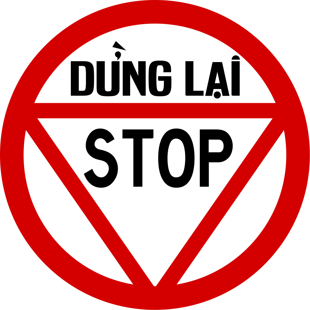 This Image Rendered As Png In Other Widths - Stop Sign In Vietnamese (1024x1024)