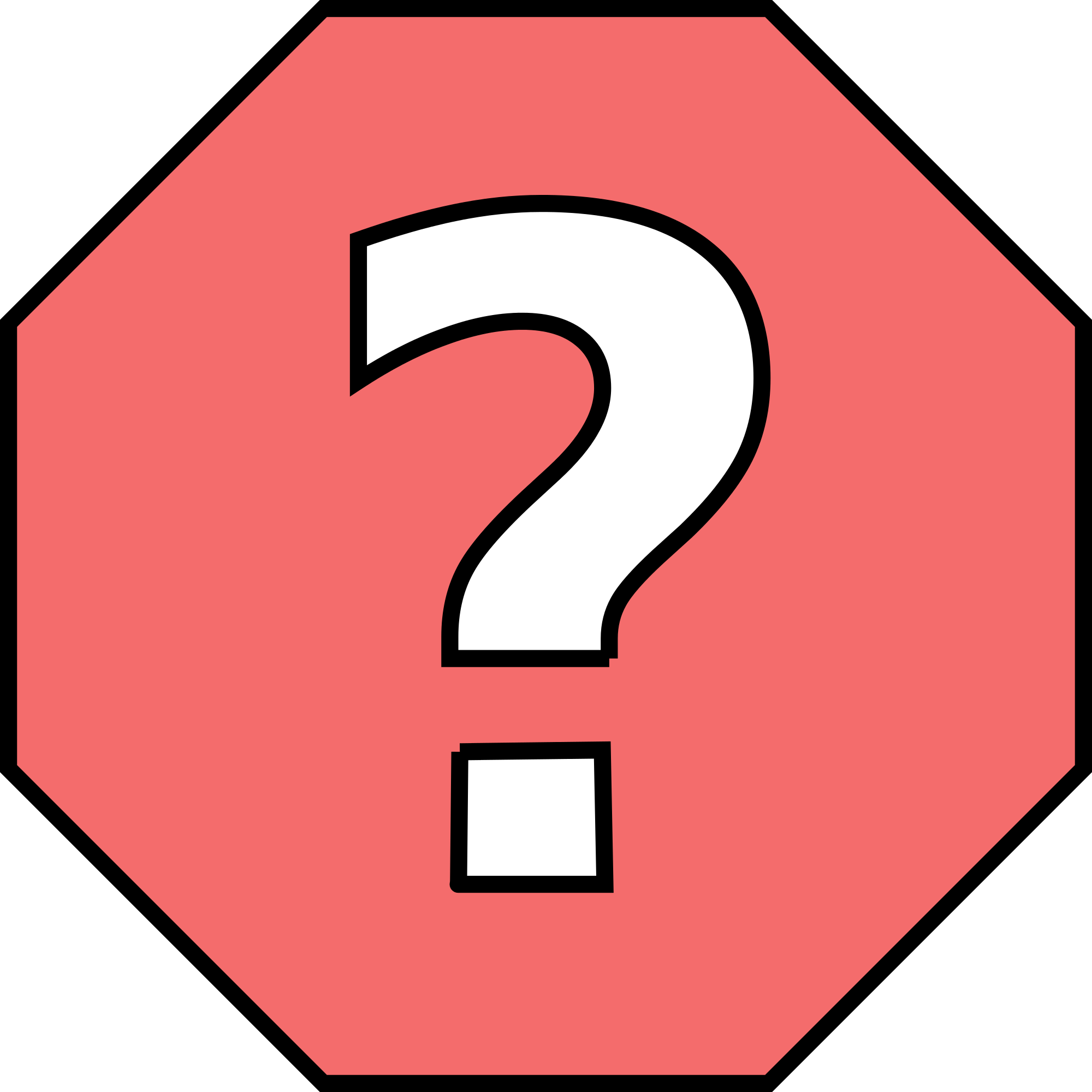 Stop Sign Template 18, - Stop Sign With Question Mark (2000x2000)