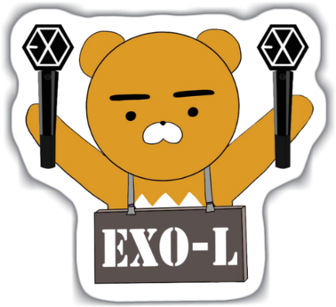 Exo, Kpop, And Sticker Image - Exo L Sticker (500x418)