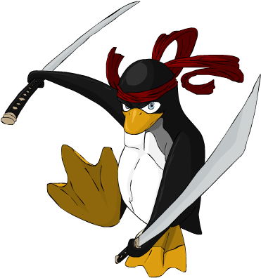 Ninja Penguin By En3l - Penguin Sword (550x400)