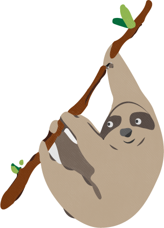 Sloth - Oso Perezoso Clipart Png (329x457)