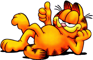 Top Ten Most Famous Cartoon Animals - Garfield Thumbs Up (400x300)