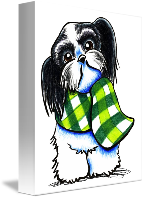 Shih Tzu B/w Scarf Mousepad (469x650)