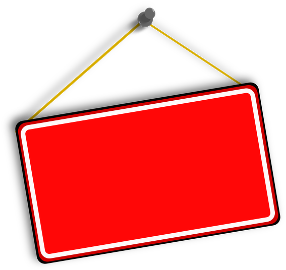 Board Hanging, Sign, Red, Board - Pentrefoelas (640x562)