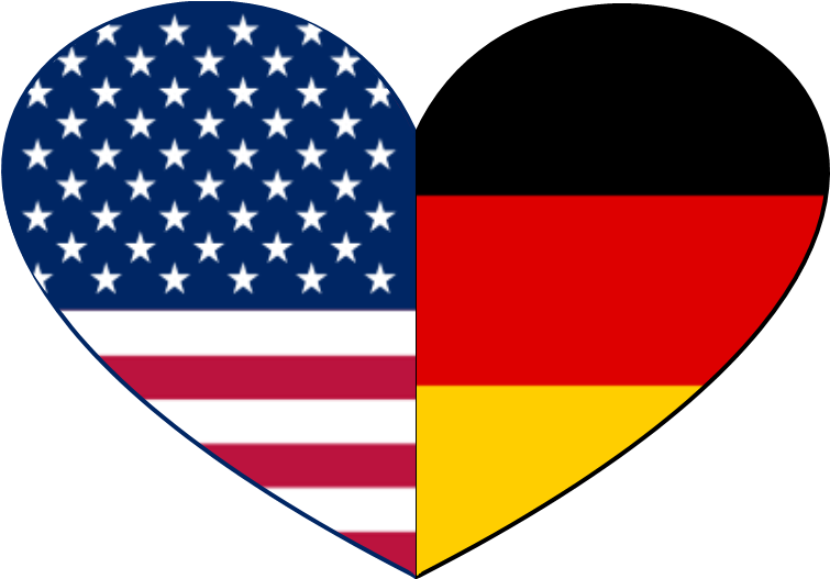 Archrivals Goss International And Manroland Web Systems - German American Flag Heart (762x535)