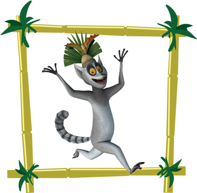 King Julien From Penguin Of Madagascar Tv Series - Lemur In Madagascar Movie (400x400)