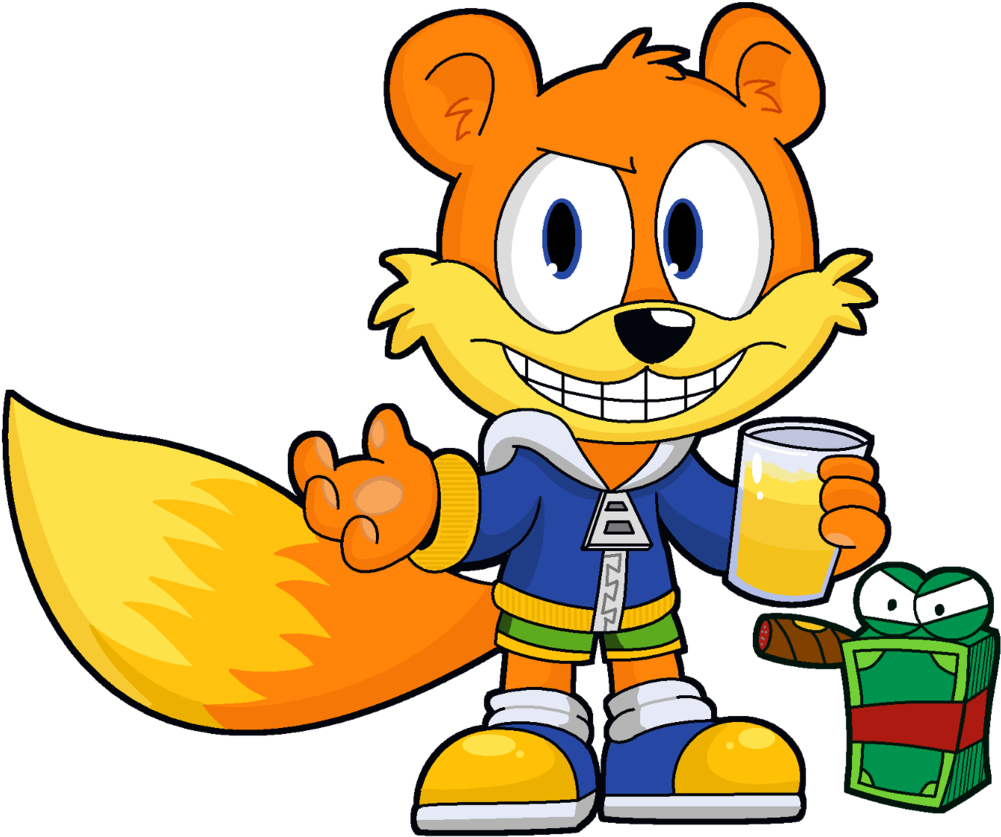 Conker The Squirrel By The - Conker The Squirrel Cartoon (1024x867)