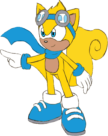 Ray The Flying Squirrel-0 - Cartoon (355x445)