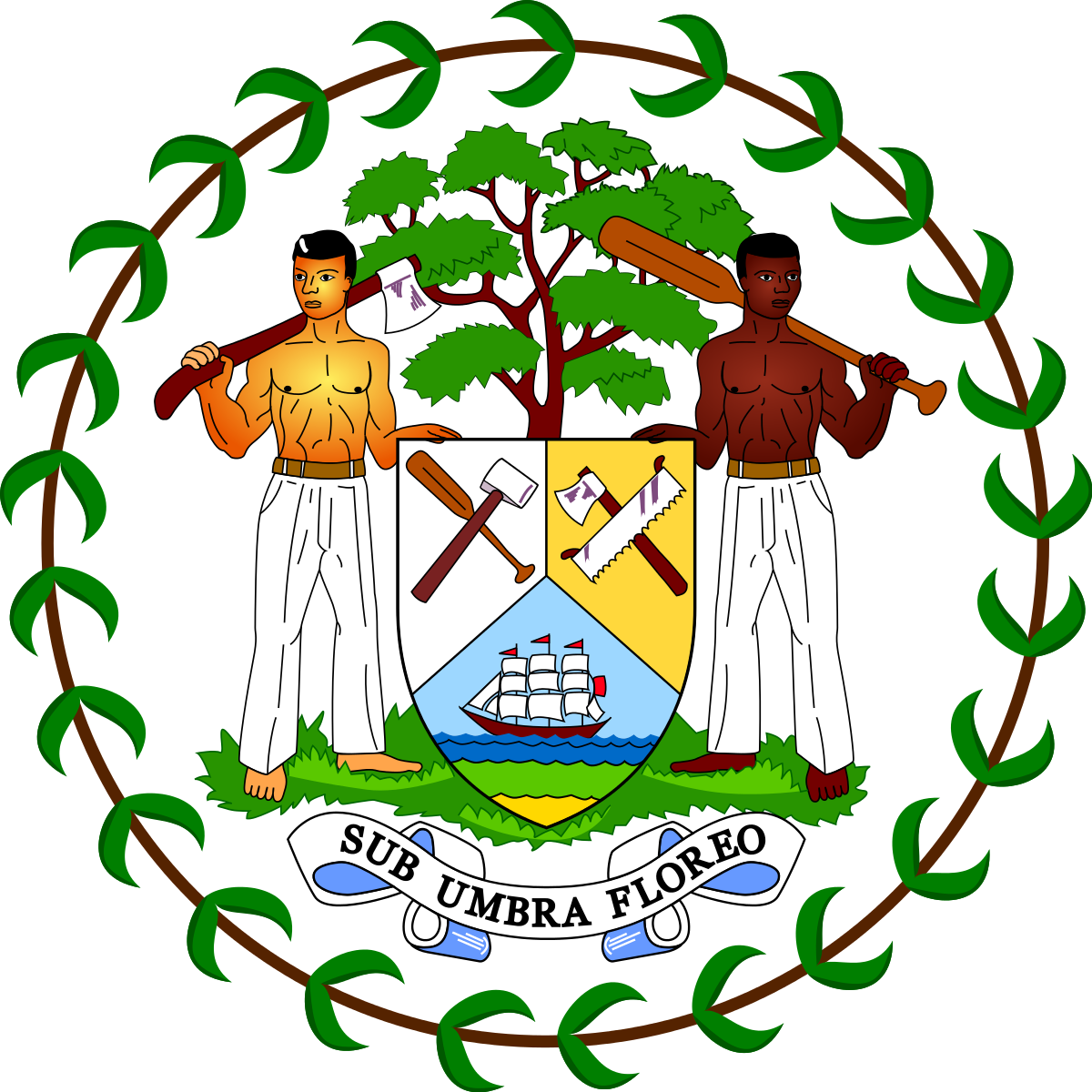 Coat Of Arms Belize (1280x1280)