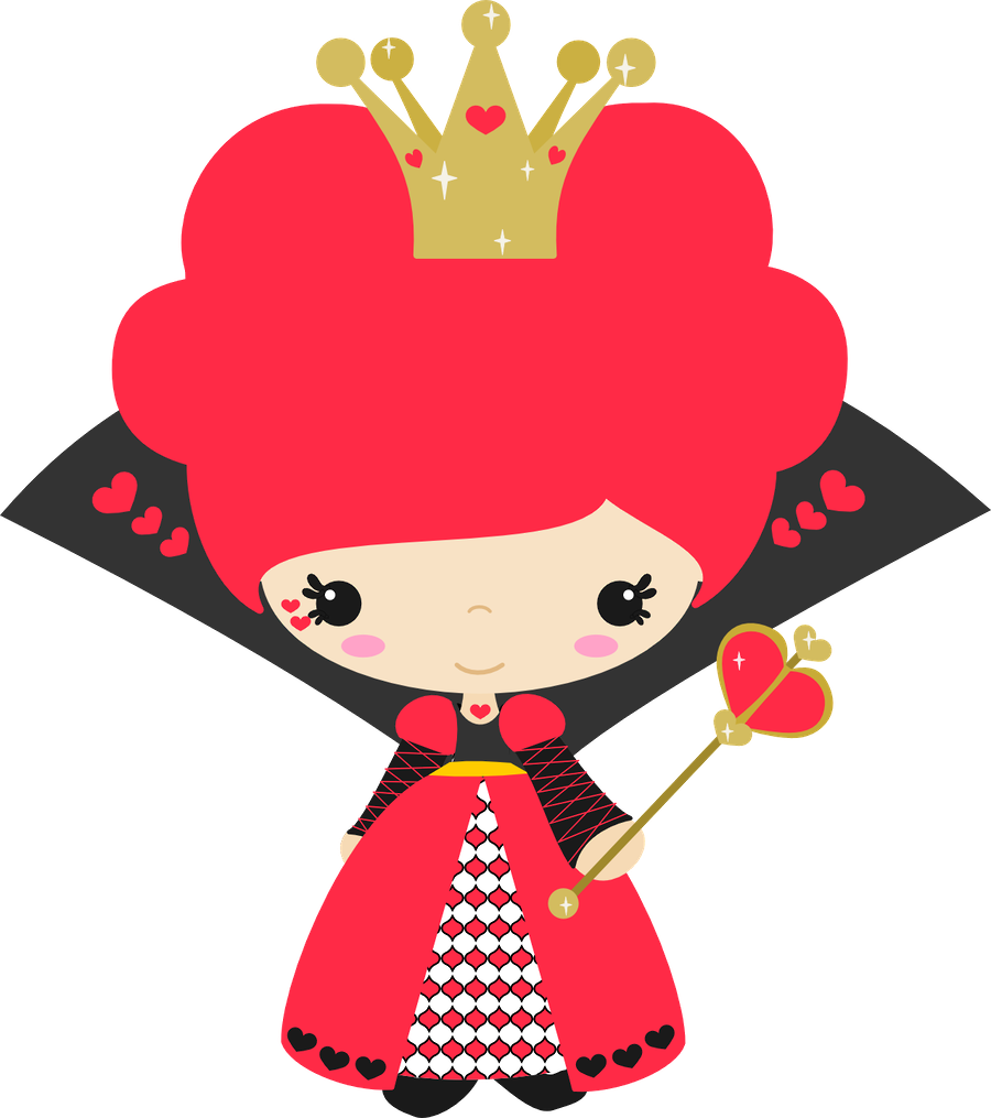 Resultado De Imagem Para Digital Clipart Alice Minus - Desenho Rainha De Copas (900x1015)