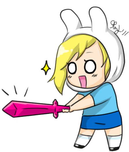 Fionna And Cake Finn The Human Ice King Chibi Drawing - Adventure Time (617x545)