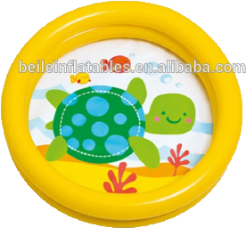 Swim Ring Png Small Double Baby Swimming Pool Folding - My First Pool - Turtle (377x377)