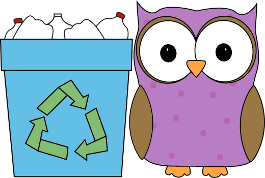 Owl Classroom Recycler Clip Art - Owl Classroom Jobs (520x350)