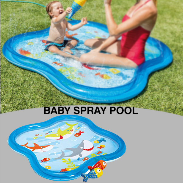 Intex Inflatable Square Baby Spray Pool, Blue (600x780)