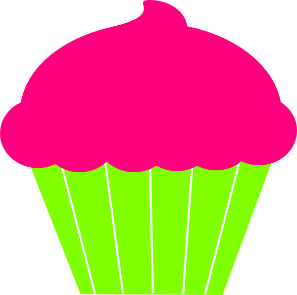 Neon Clipart Cupcake - Neon Cupcake Clipart (600x596)