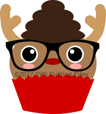 Christmas Reindeer Cupcake - Christmas Day (372x400)