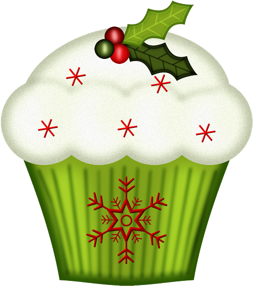 Christmas Cupcake Clipart (508x576)