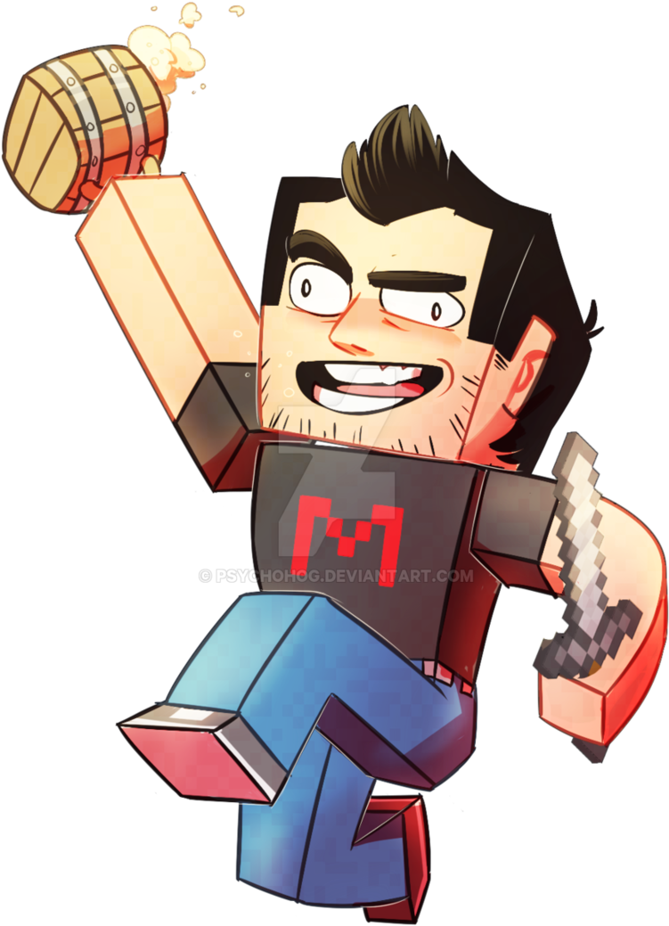 Drunk Minecraft Markiplier By Psychohog - Minecraft 2017 Markiplier (762x1049)