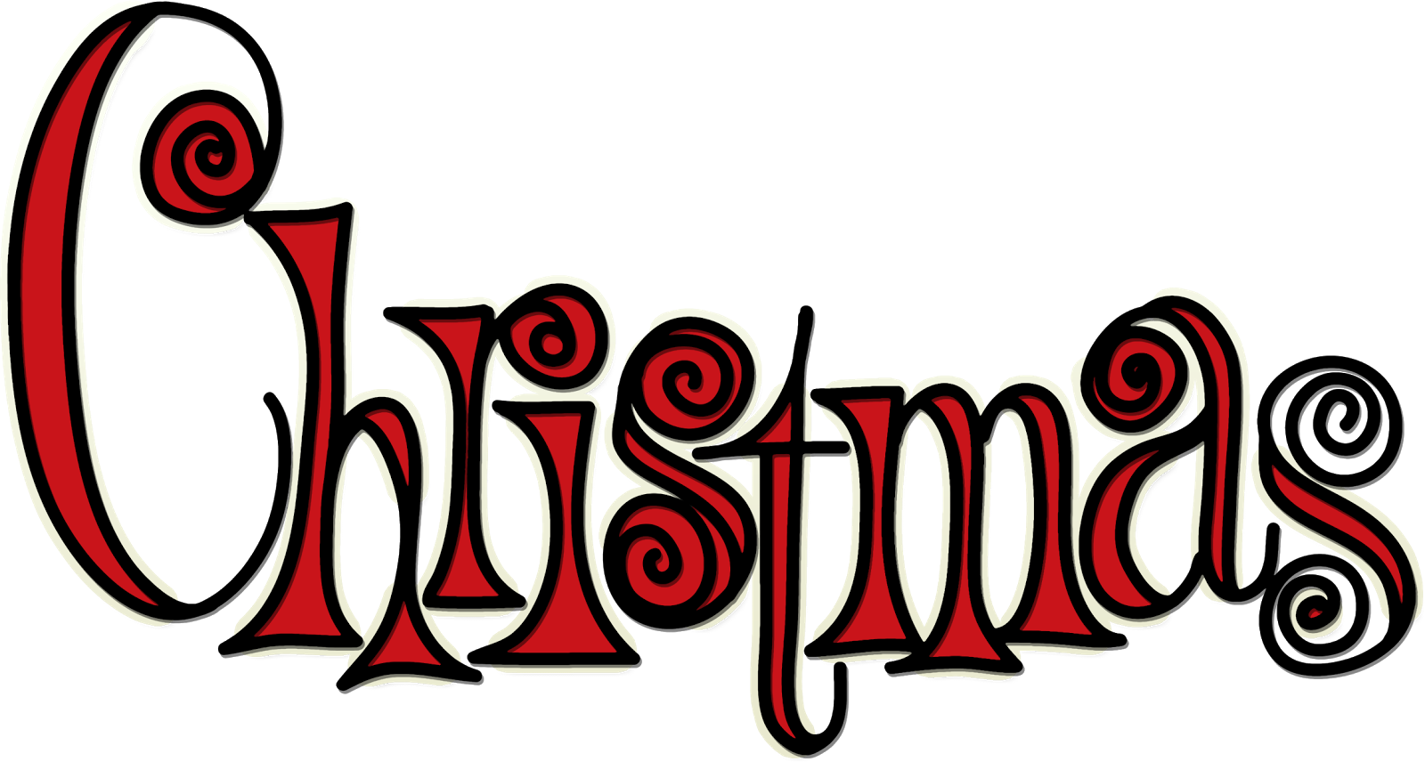 Silly Christmas Black[1] - Clipart Transparent Christmas Eve (1600x856)