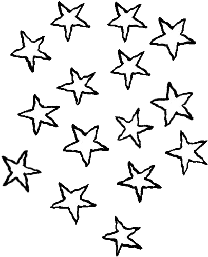 Christmas Star Black And White Clipart Download - Little Stars Clipart Black And White (500x500)