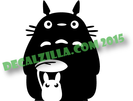 My Neighbor Totoro Silhouette Decal Sticker - My Neighbor Totoro (474x395)