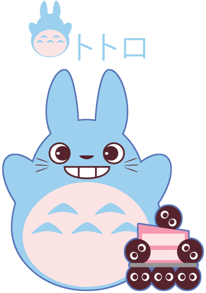 Chibi Blue Totoro - Totoro Friend Png (800x1094)