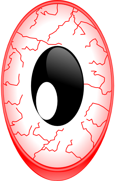 Bloodshot Eyes Clipart - Red Eye Clipart (400x627)