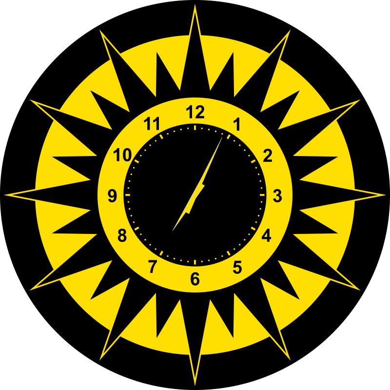 Pin Abstract Sun Clipart - Abstract Clock Png (800x800)
